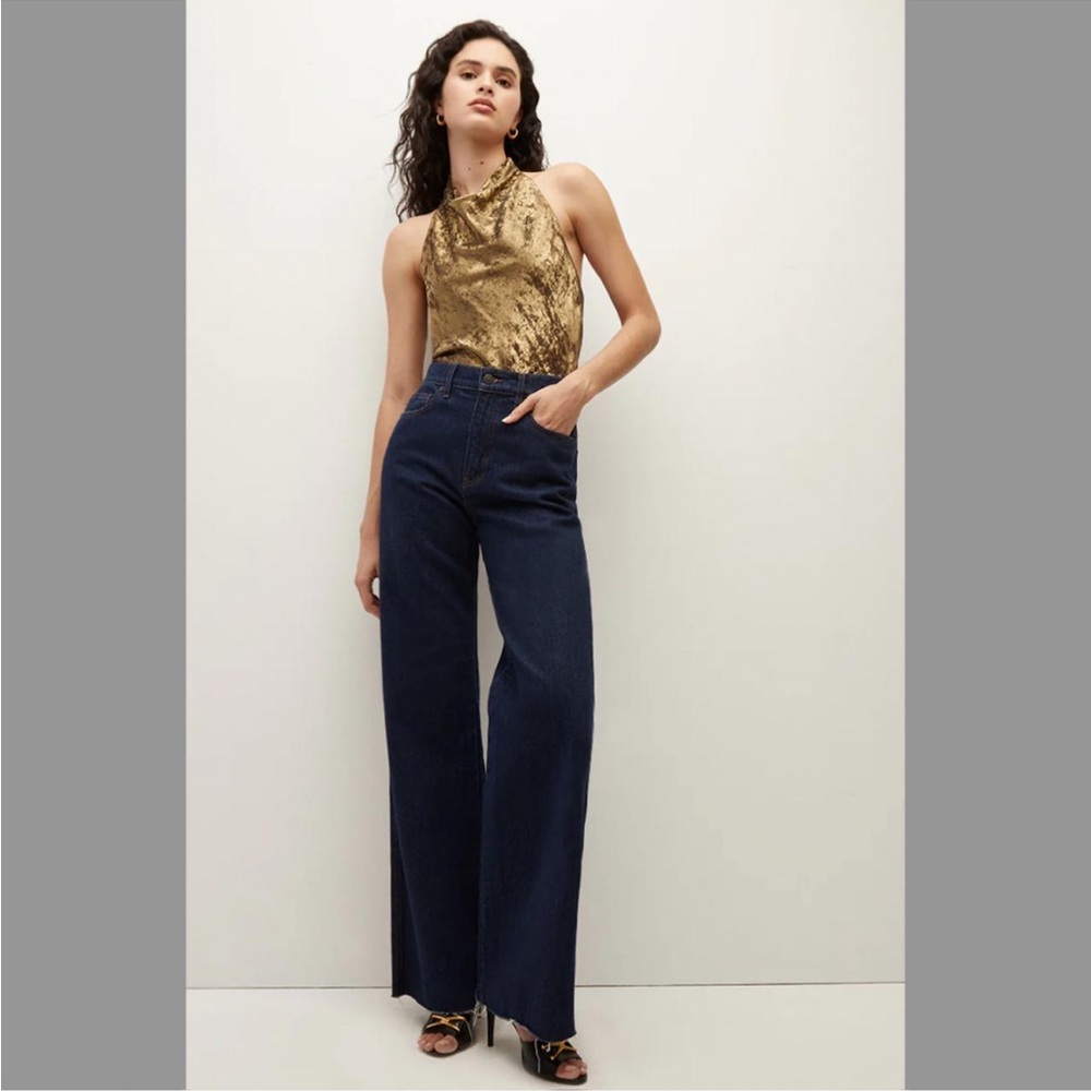 NWT! Sold out online. Taylor Wide-Leg Jean in Rodeo Clean